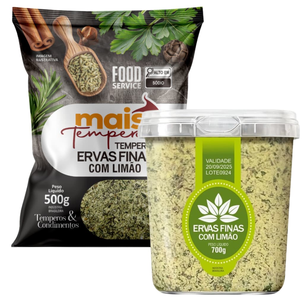 Tempero Ervas Finas Com Limão Premium 500g, 1kg ou 700g NO POTE