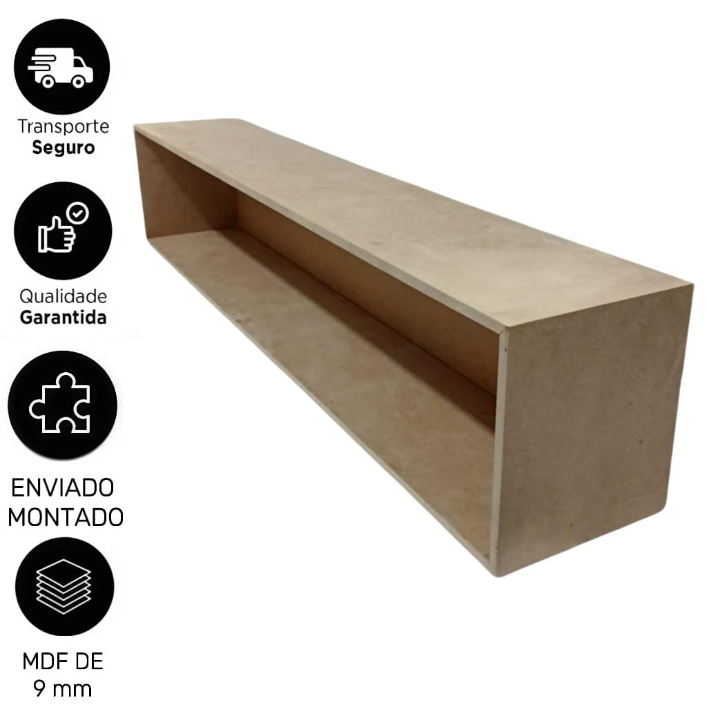 Prateleira Multiuso Rack  Para Exposição Carrinhos Bonecas Copos Coleçoes , Temperos em MDF 1 MT MDF