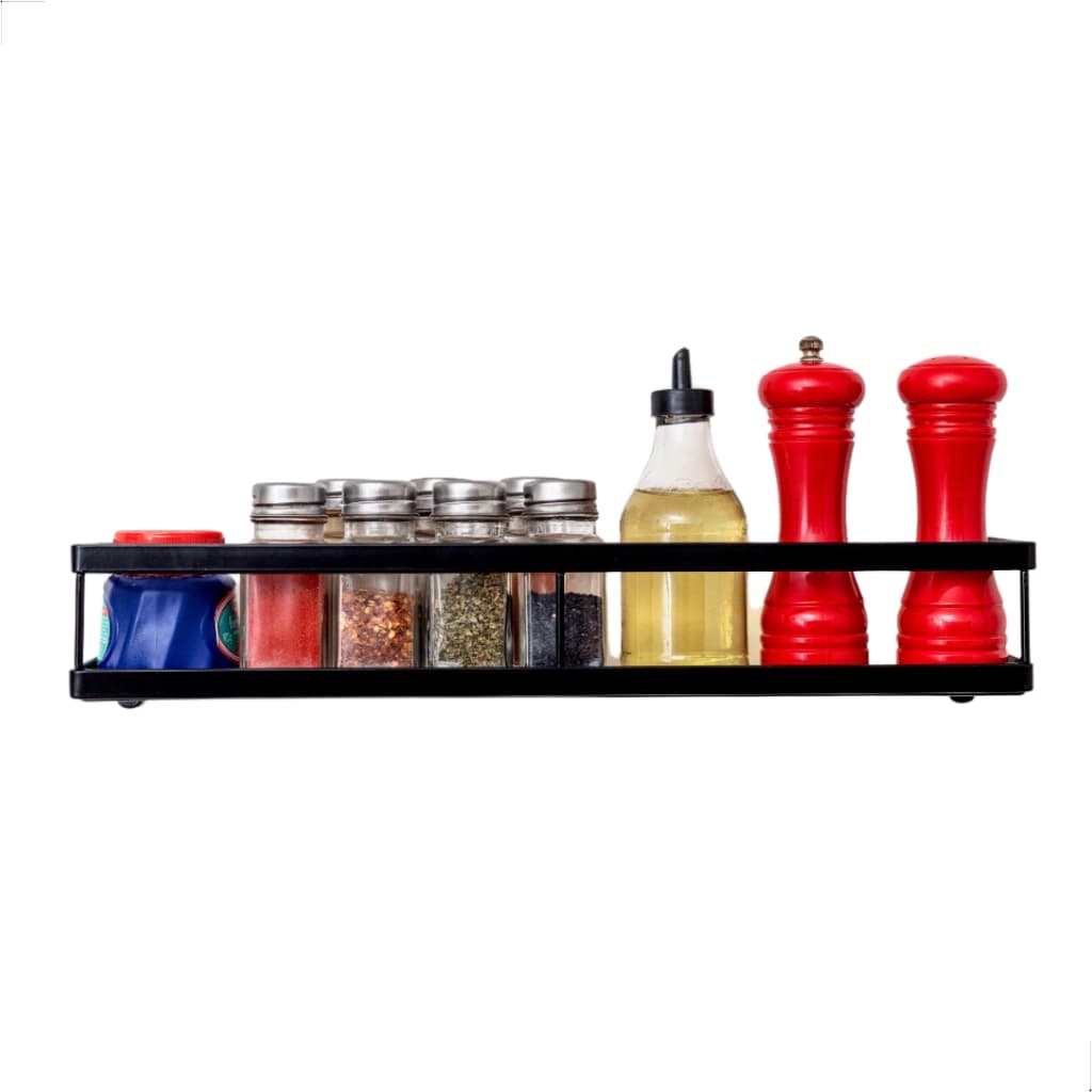 Porta Temperos Suporte Multiuso para Vasos Banheiro Cozinha Flores Fixo de Parede em Aço Reforçado