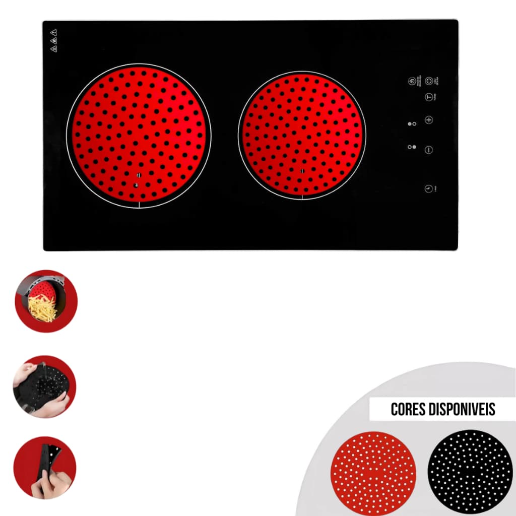 Kit 2 Tapete Protetor Silicone Para Cooktop Fogão Indução