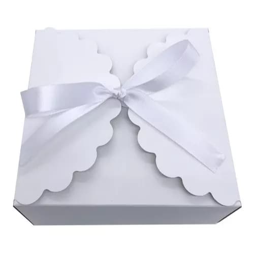 Caixa Caixinha para presente Quadrada Branco | Kraft  - 10 unid.