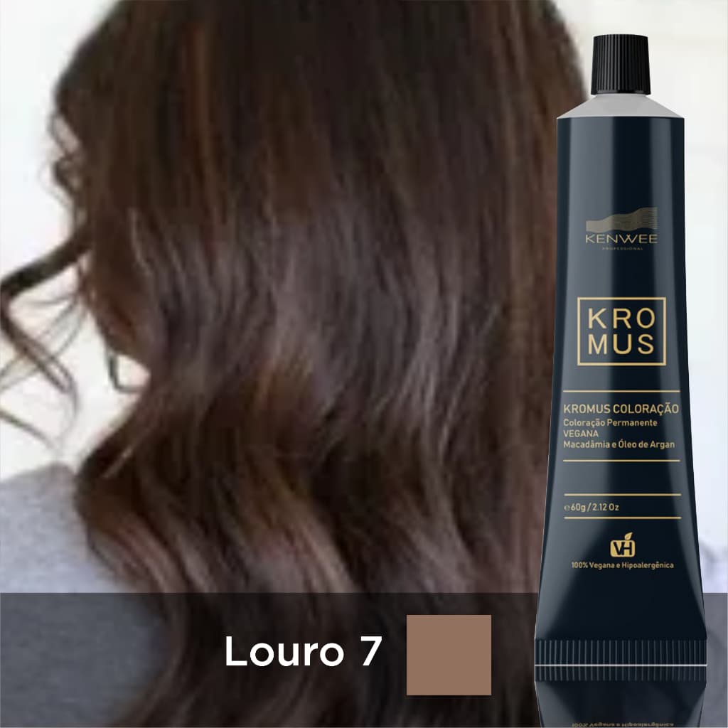 Coloração Permanente 100% Vegana e Hipoalergênica Louro Kromus Kenwee 60g