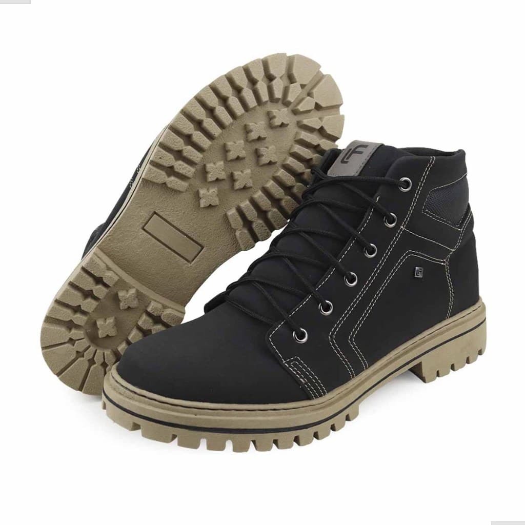 Bota Coturno Estilo Urbano Rústico Solado Antiderrapante Alta Brasão Macio