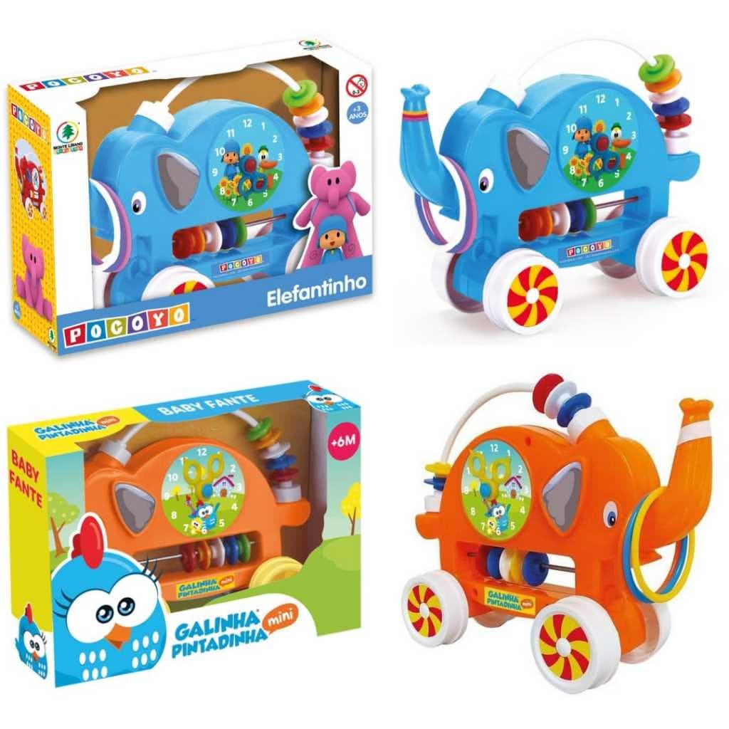 Brinquedo BabyFante Elefantinho - Pocoyo e Galinha Pintadinha - MonteLíbano