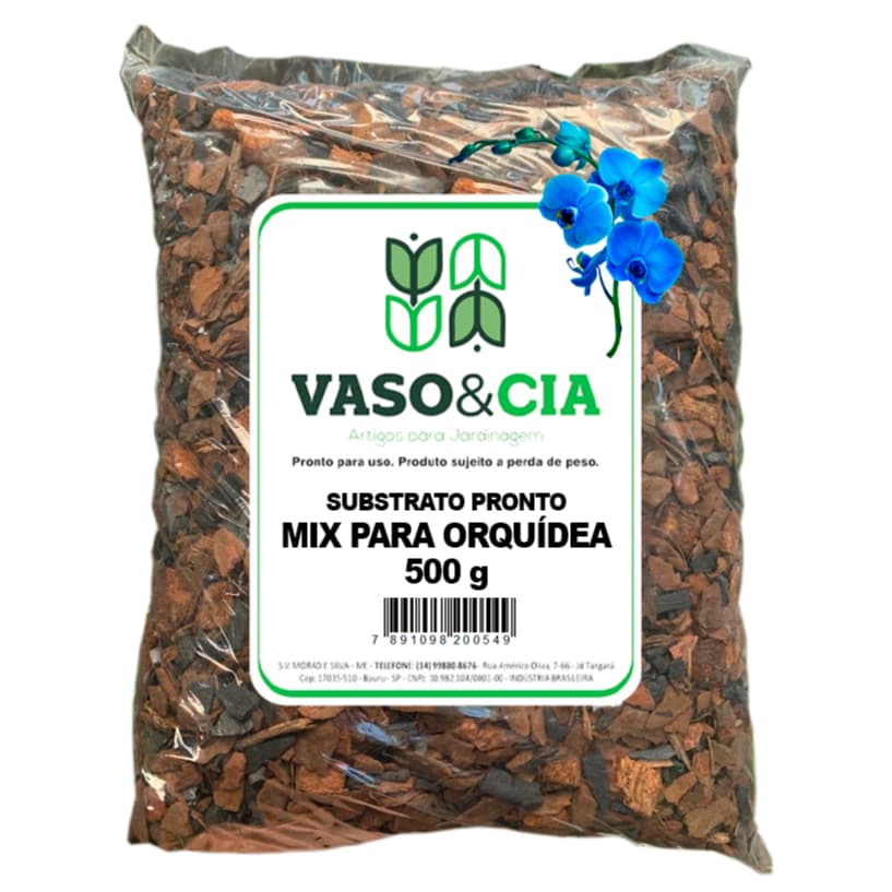 Substrato Composto Organico Mix Para Orquidea - 500g - Plantas Flores Orquidea Rosa Deserto Jardim