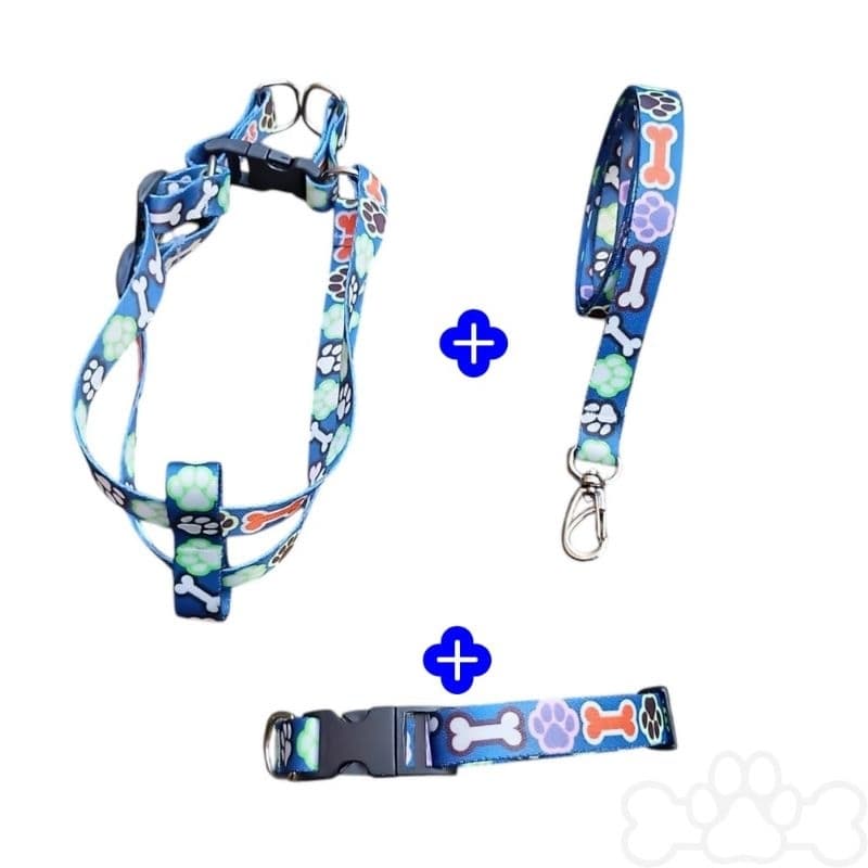 peitoral para cachorro e gato ajustavel kit com coleira mais guia mais peitoral