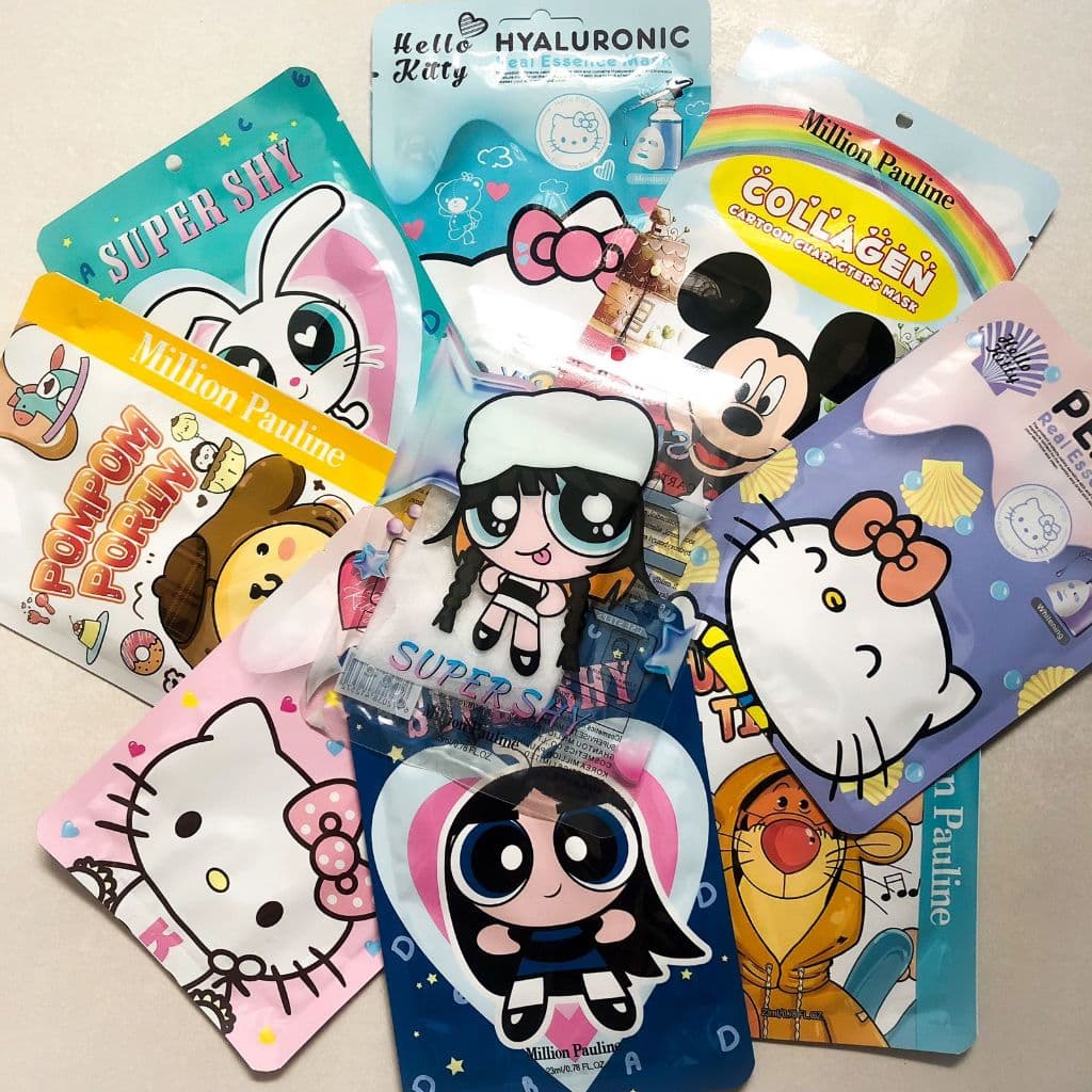 Kit Máscara Coreana Hidratante Facial Rosto HELLO KITTY