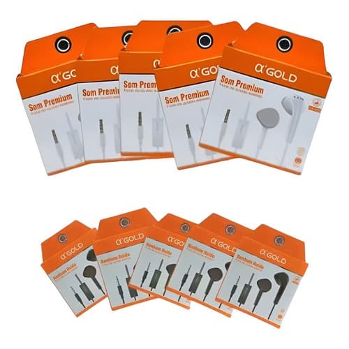kit 10 fone de ouvido  A'gold original Som Premium ENVIO IMEDIATO