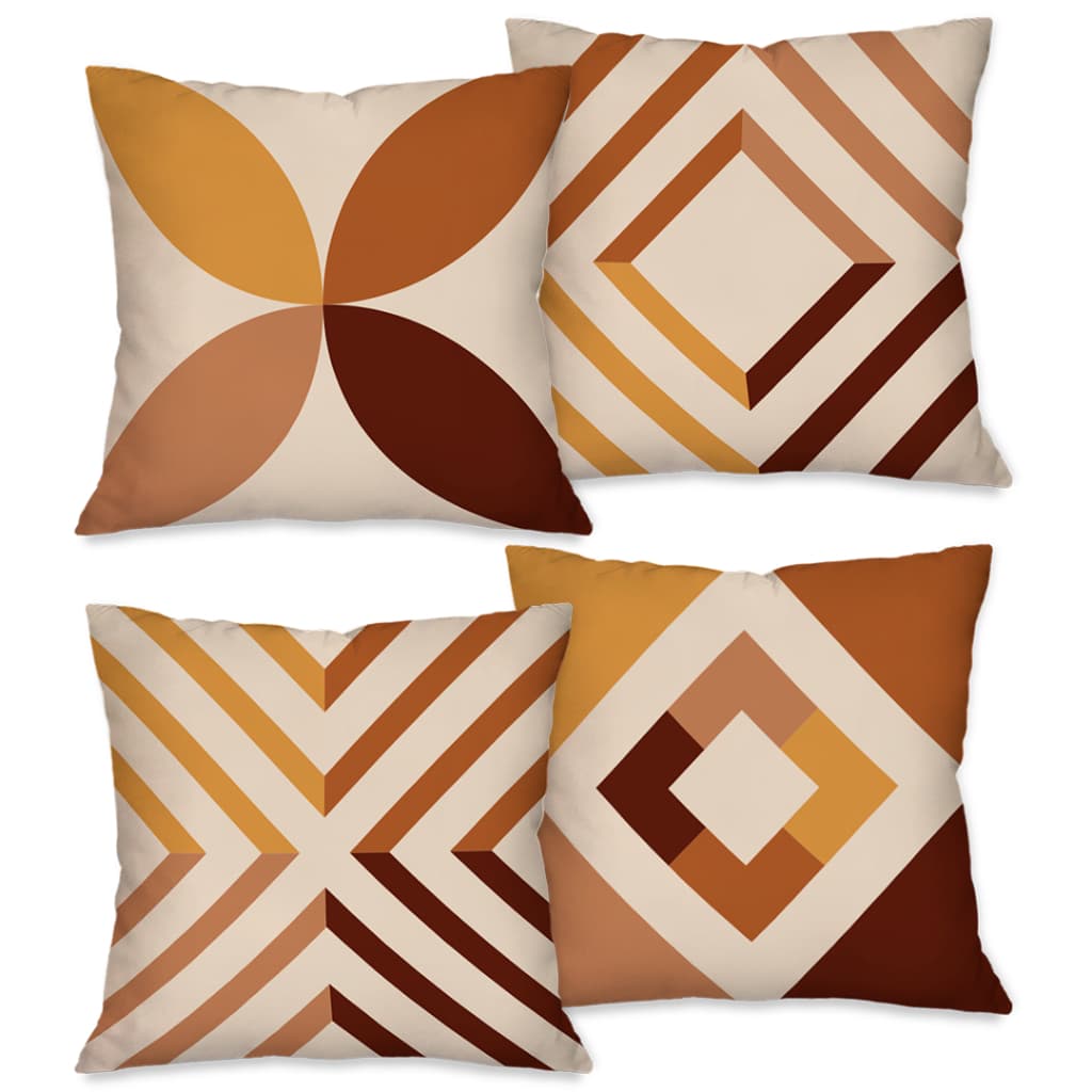 Kit com 4 Capas para Almofadas Decorativas 45x45cm