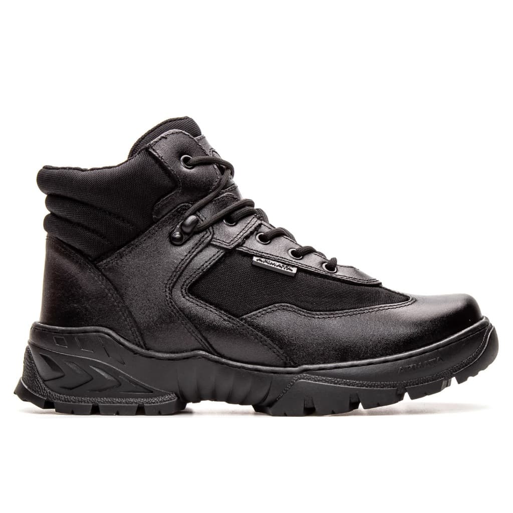 Bota Coturno Tática Militar Pm Cano Curto Armata Couro Legitimo Palmilha Em Gel