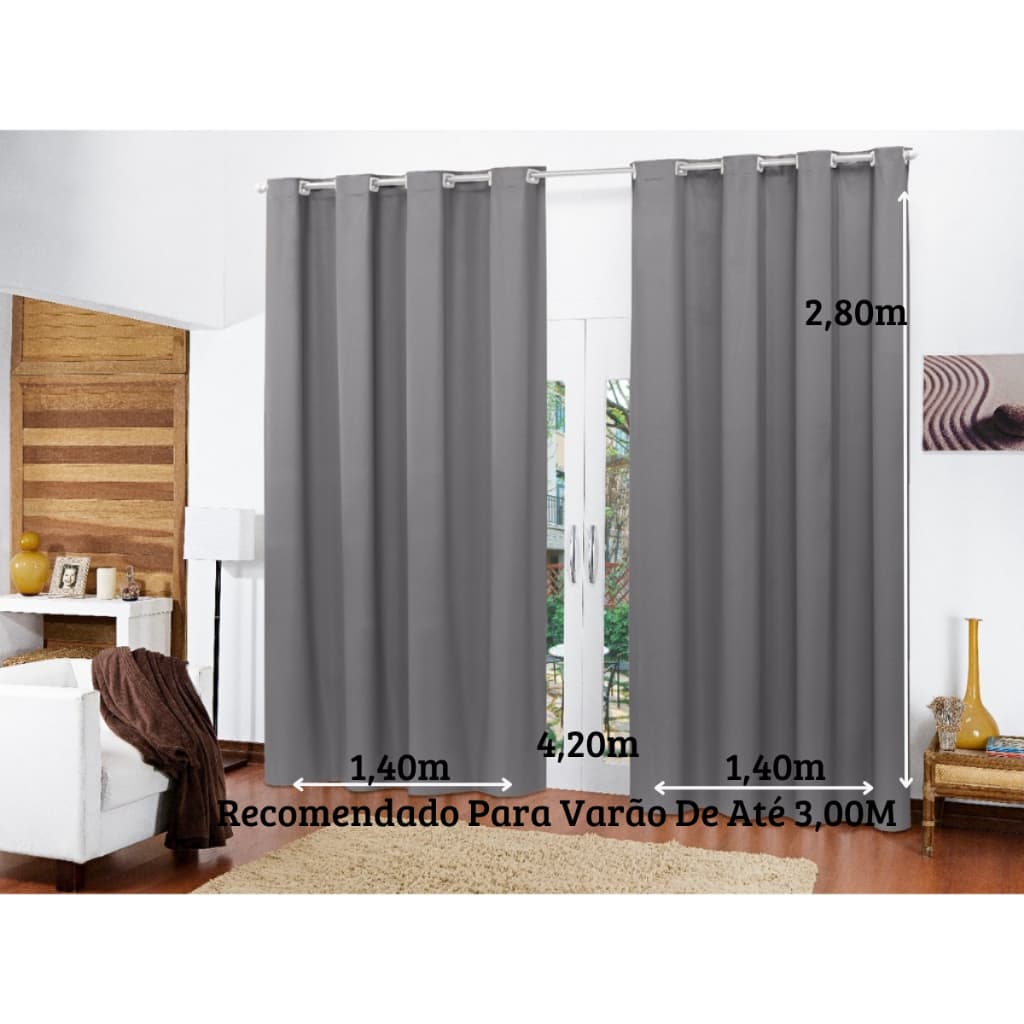 Cortina Blackout Pvc 4,20 Largura X 2,80 Corta Luz 100%