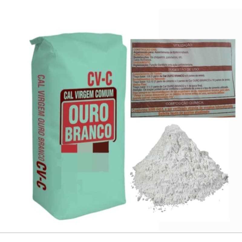Cal virgem Agrícola 1kg controle de doenças