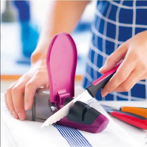 AFIADOR DE FACAS TUPPERWARE - AMOLADOR PARA FACAS LISAS E DE SERRA