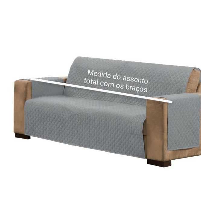 Protetor De Sofá 2.30 Assentos Impermeável Inteiro Forrado (Contando Com Os Braços) Melhor Conforto
