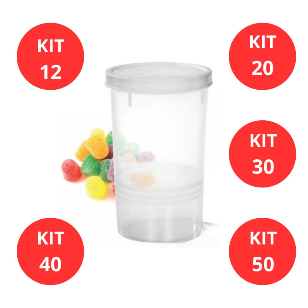 Potes De Mantimento Transparente Com Tampa De Rosca 750ml Cores Sortidas 2193