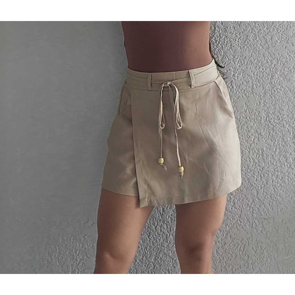 Shorts Saia Feminino Em Alfaiataria