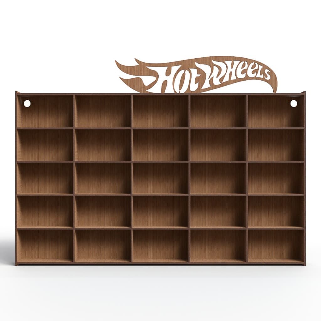 Expositor Suporte Para 25 Carrinhos Miniatura Em MDF  Hotwheels