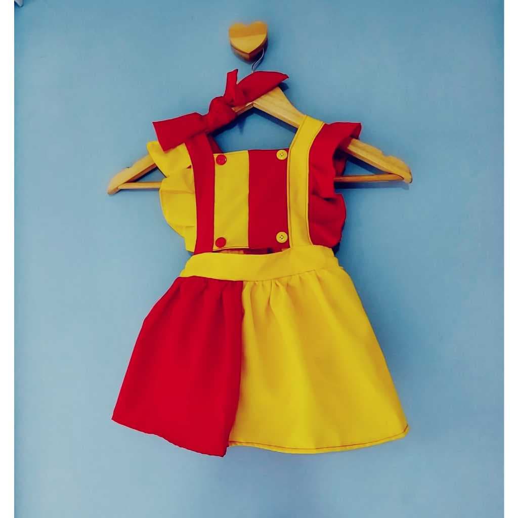 Romper Saia Jardineira Conjunto Temático Mêsversário Emilia