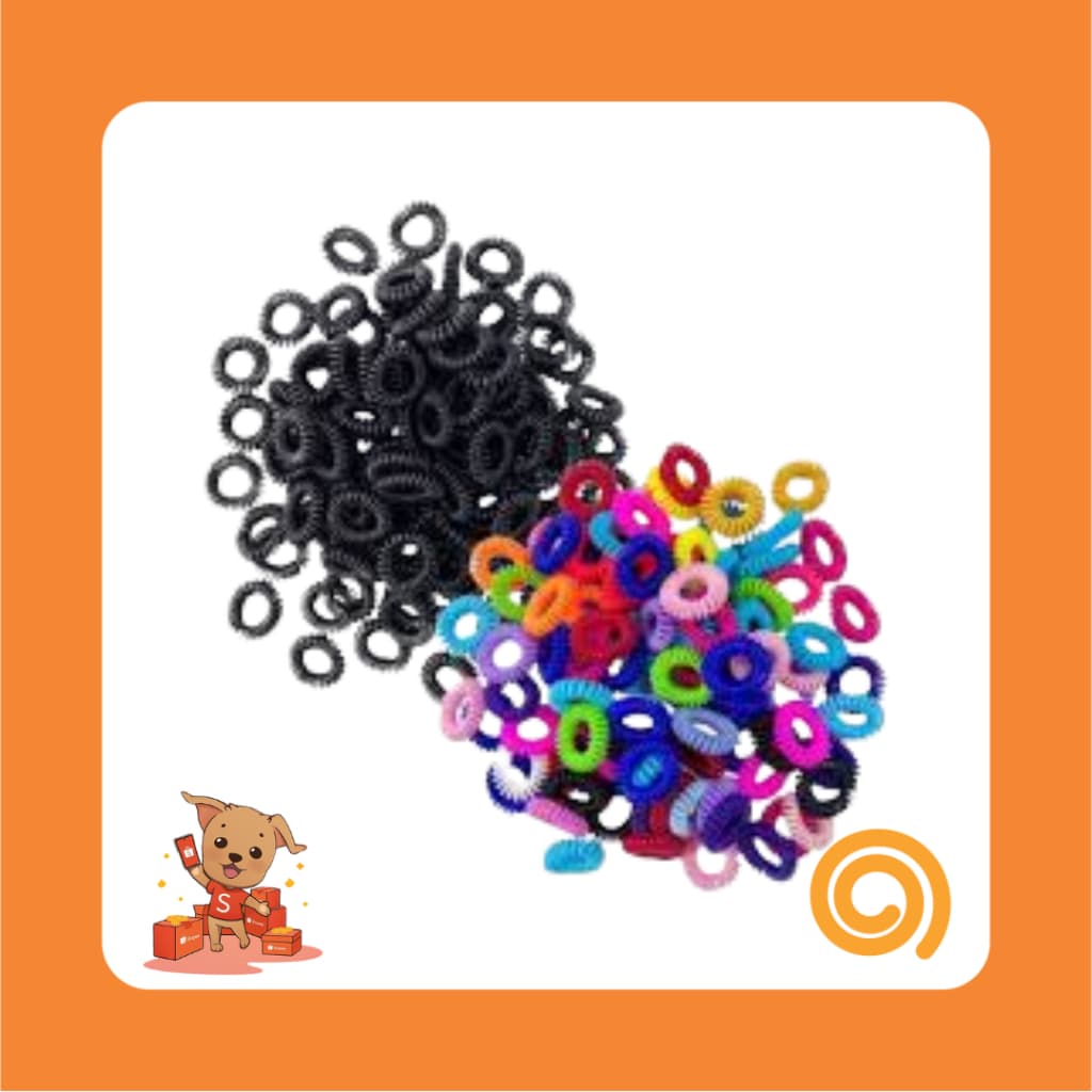 Elásticos De Cabelo Mola Fio de Telefone - 10 unidades