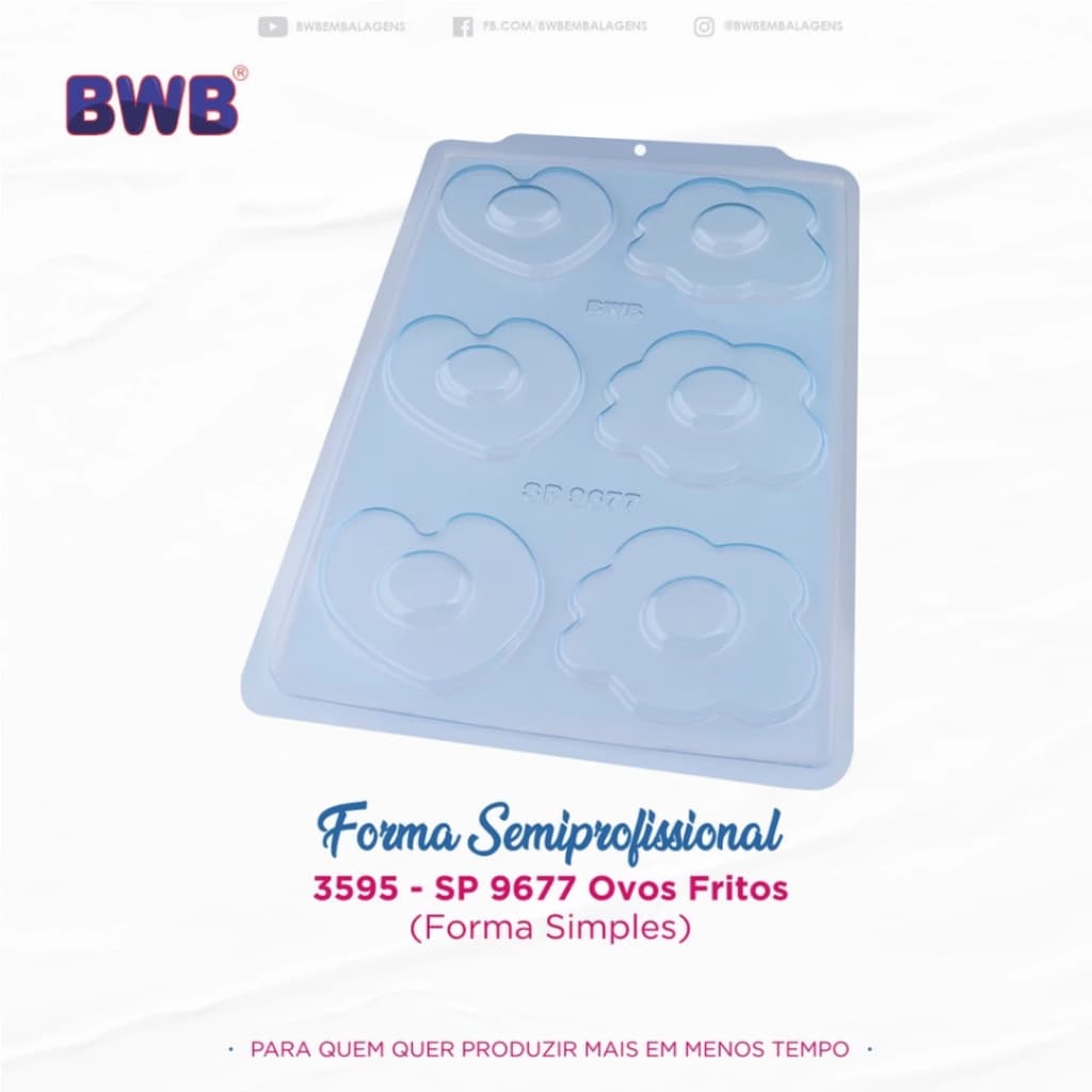 Forma Simples De Acetato Ovos Fritos BWB (cód. 3595)