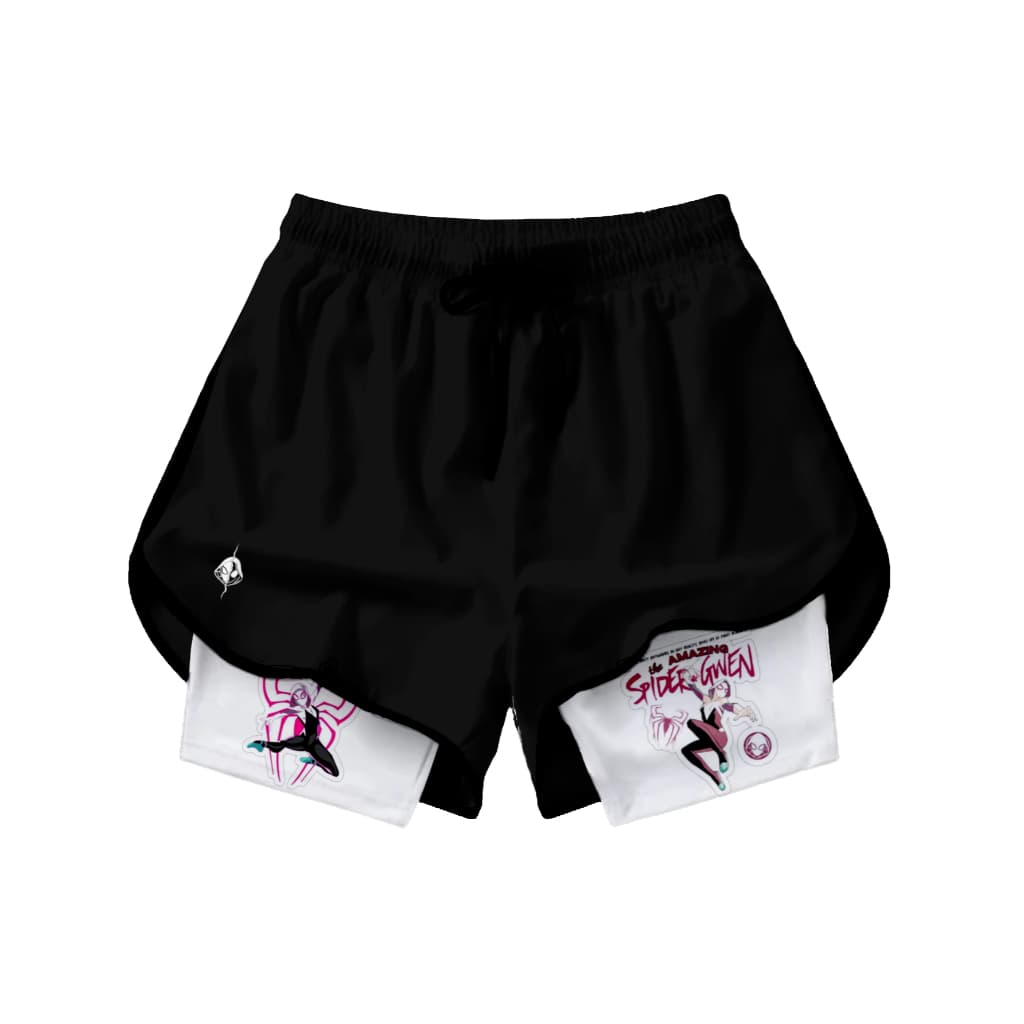Short Feminino Academia Compressao Gwen Aranha Desenho hm1