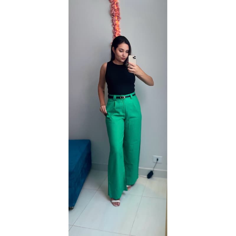 Calça social pantalona feminina