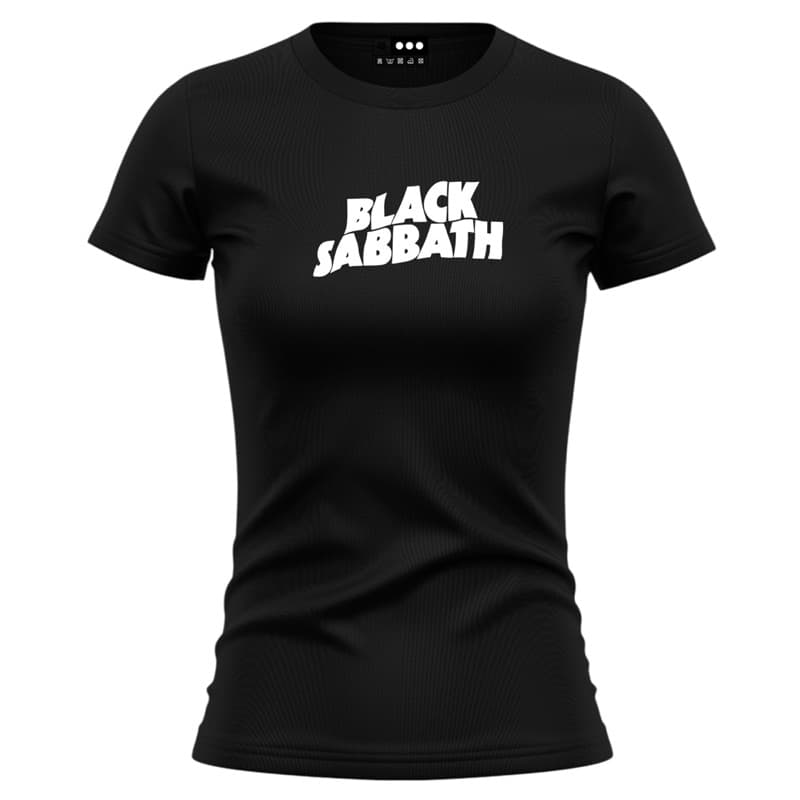 Camiseta Feminina BLACK SABBATH Dry Fit Banda Rock Baby Look Academia