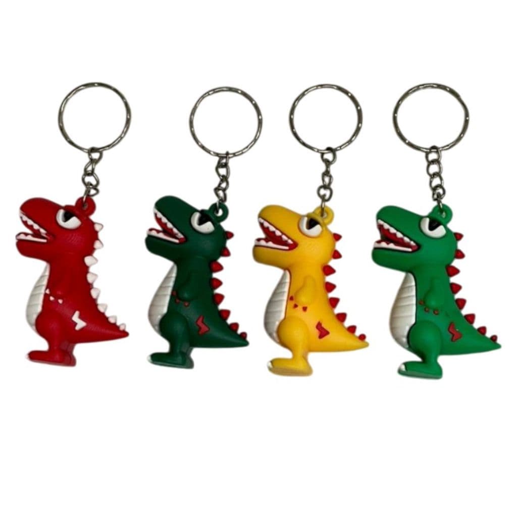 Chaveiro Dino de Borracha - Macio e Resistente