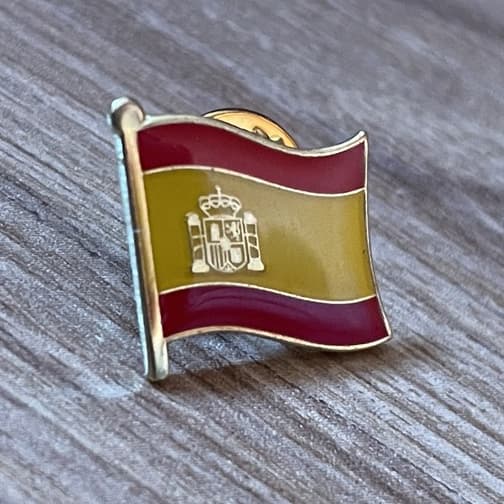 Broche Espanha Bandeira Pin Oficial Diplomático Viagem Negócios Turismo