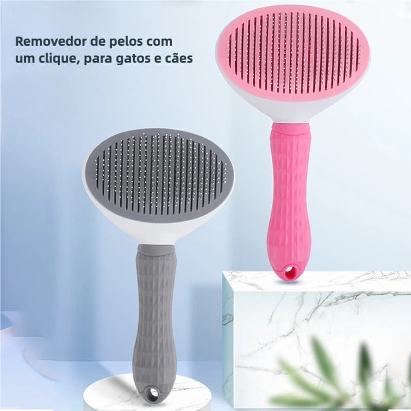 Escova Pente Plástico Ferro Para Pentear e Remover Tirar Pelos Dos Pets Cães E Gatos