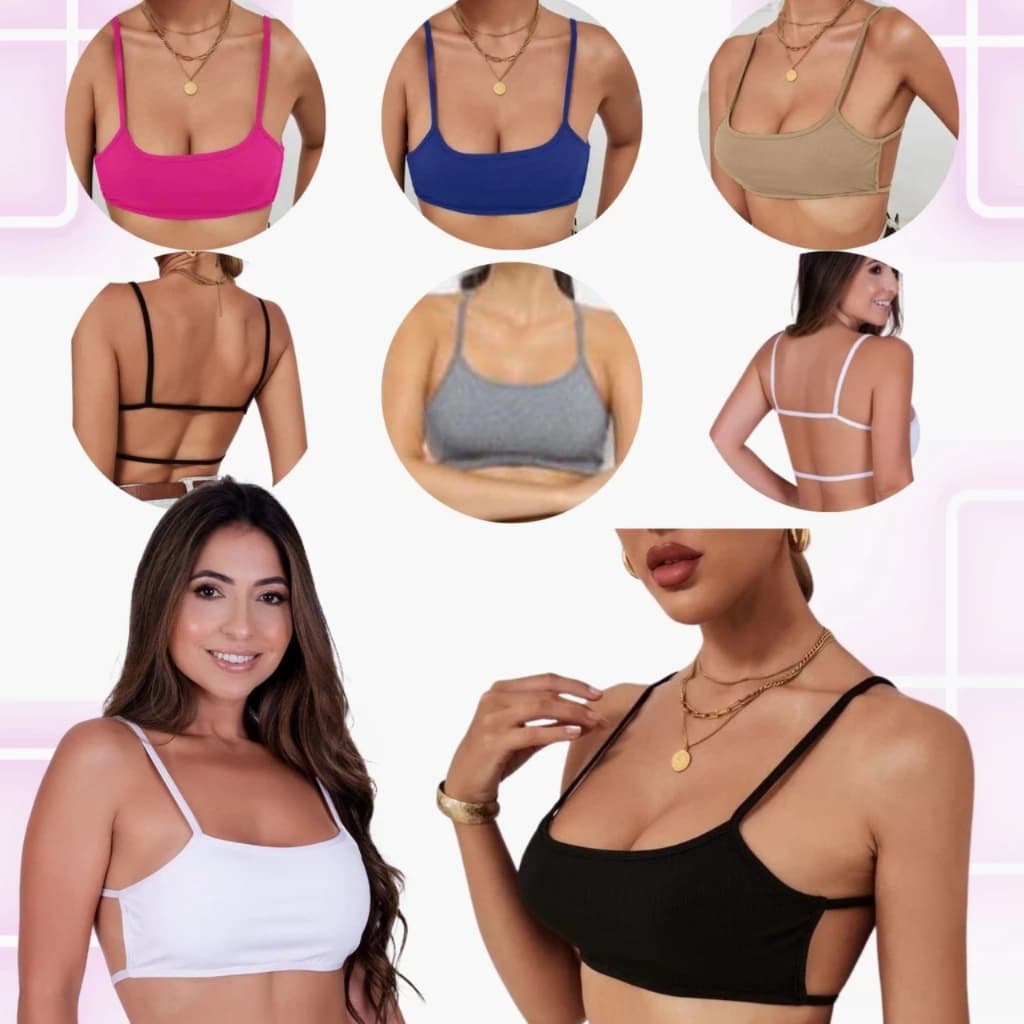 kit 5 top academia cropped fitness costa nua modelo gringa