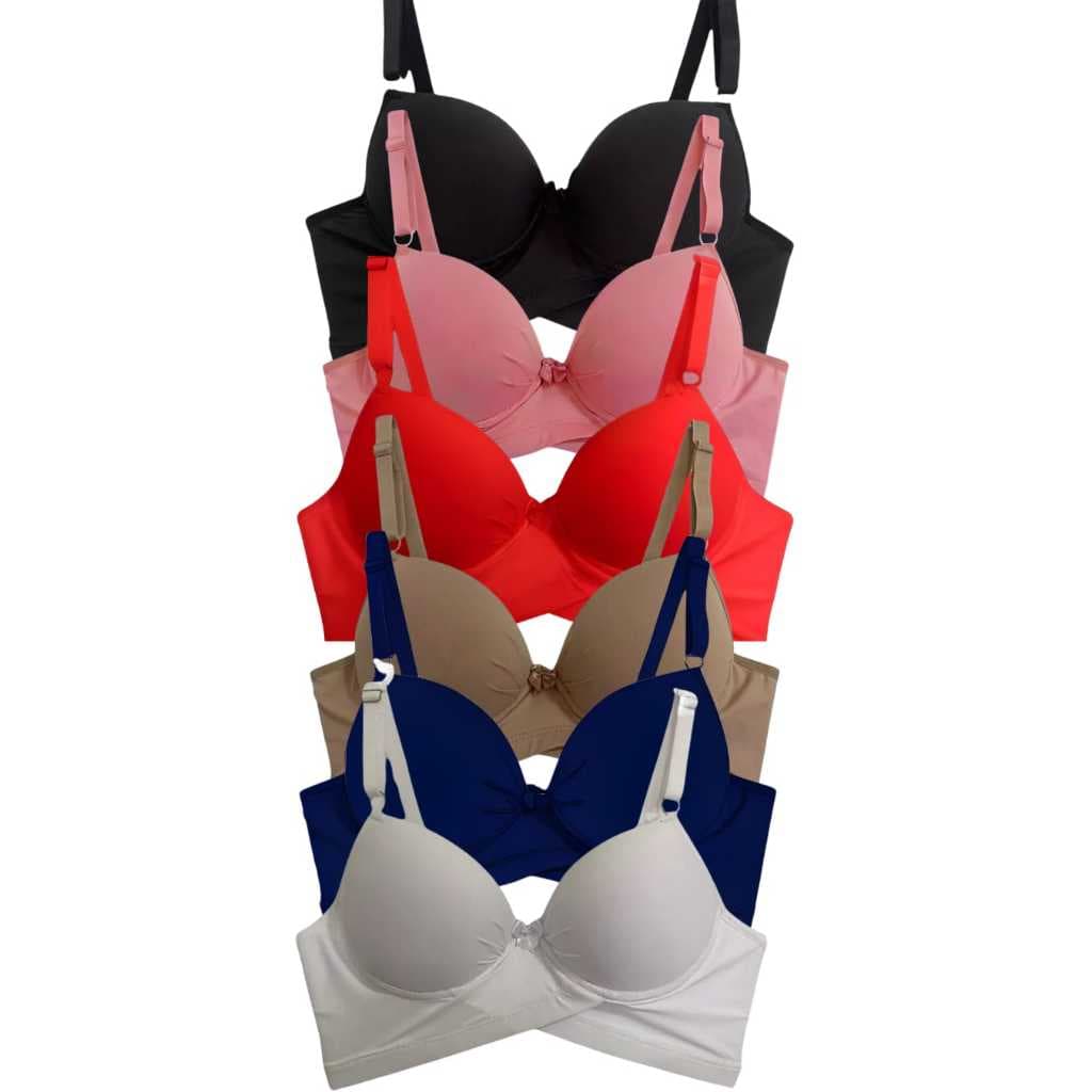 Kit C/3 Sutiã Plus Size Reforçado Alça Grossa Levanta Seios Sutia Com Bojo Soutien Base Cruzada
