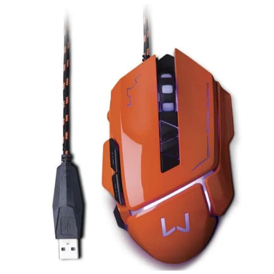 Mouse Gamer 3200DPI Warrior Ivor Laranja - MO263
