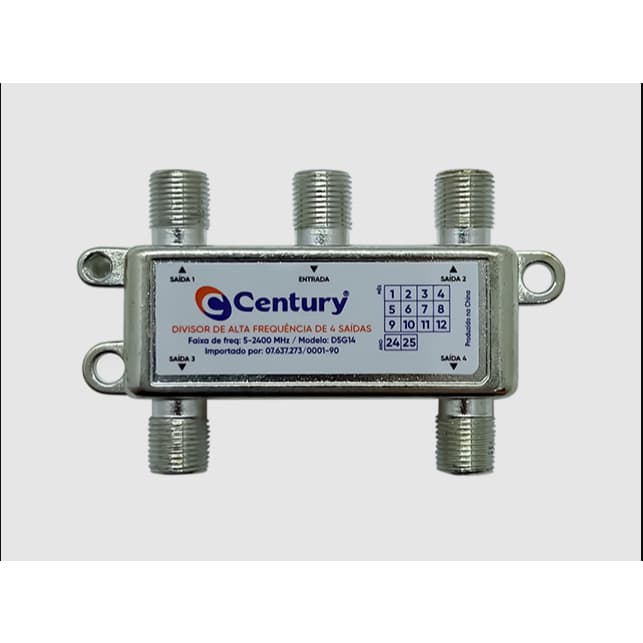 Divisor 1 : 4 Alta Satelite 5 - 2400mhz Banda C e Banda Ku