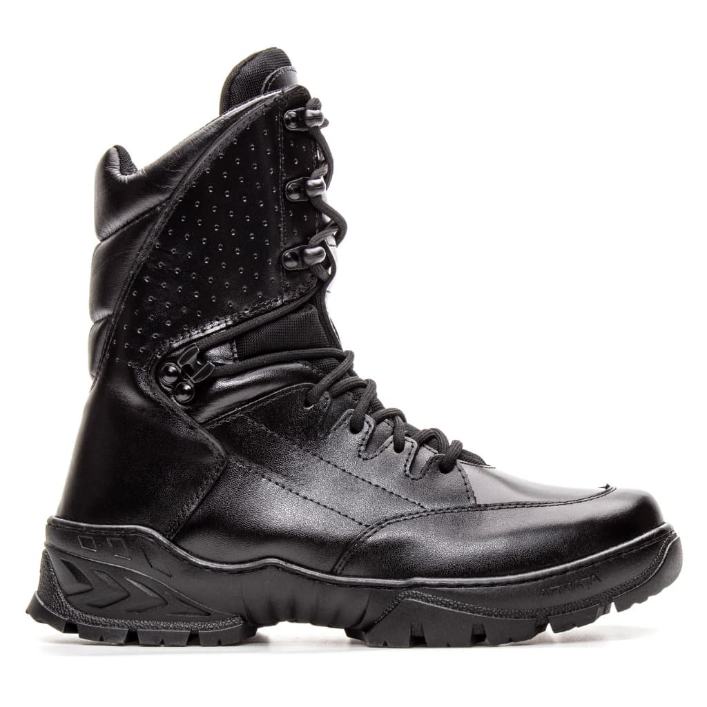 Bota Coturno Em Couro Cano Medio Armata Kansetsu - Preto Liso