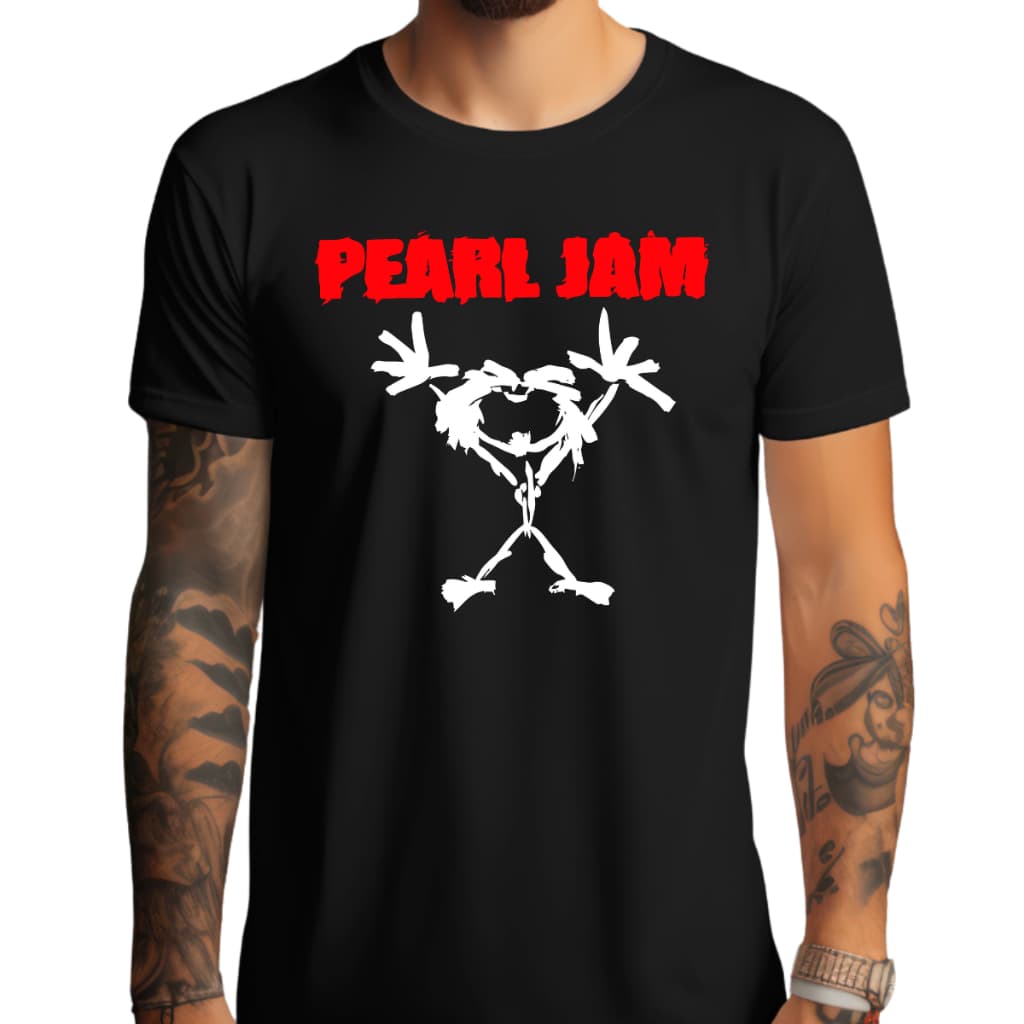 Camiseta Unissex Algodão Premium Casual Algodão 30.1 Rock Pearl Jam