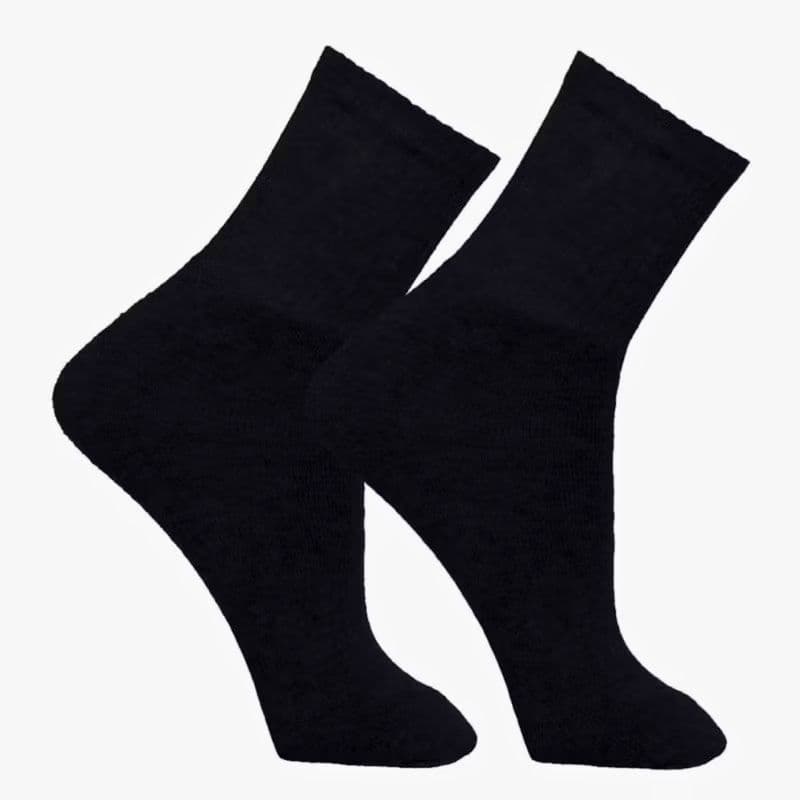 MEIA BÁSICA KIT 3, 6 ou 12 PARES Cano Alto Lisa branco Preta