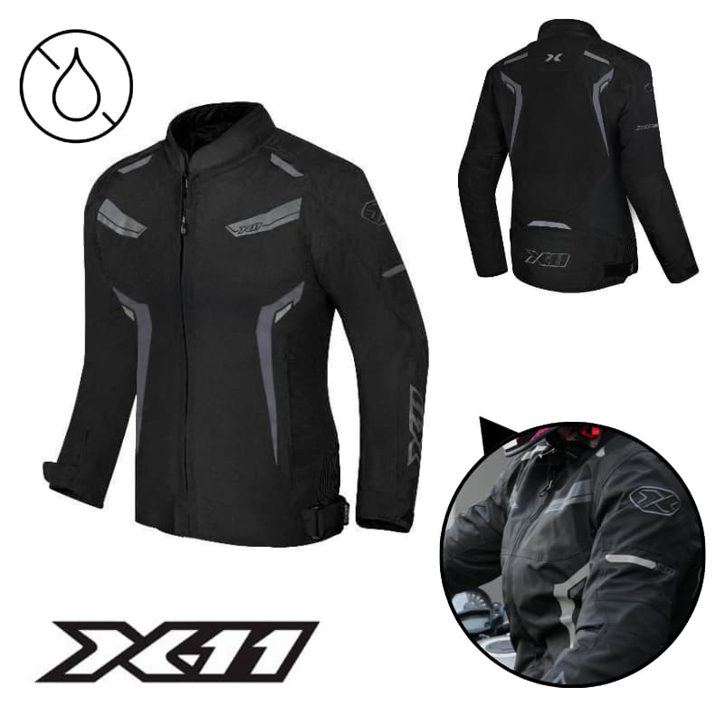 Jaqueta Motociclista X11 One Sport Feminina Impermeável Motoqueiro - Preto