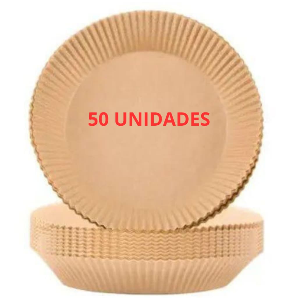 50 peças forma de airfryer descartavel antiaderente de papel cozinha redondo fritadeira cozimento