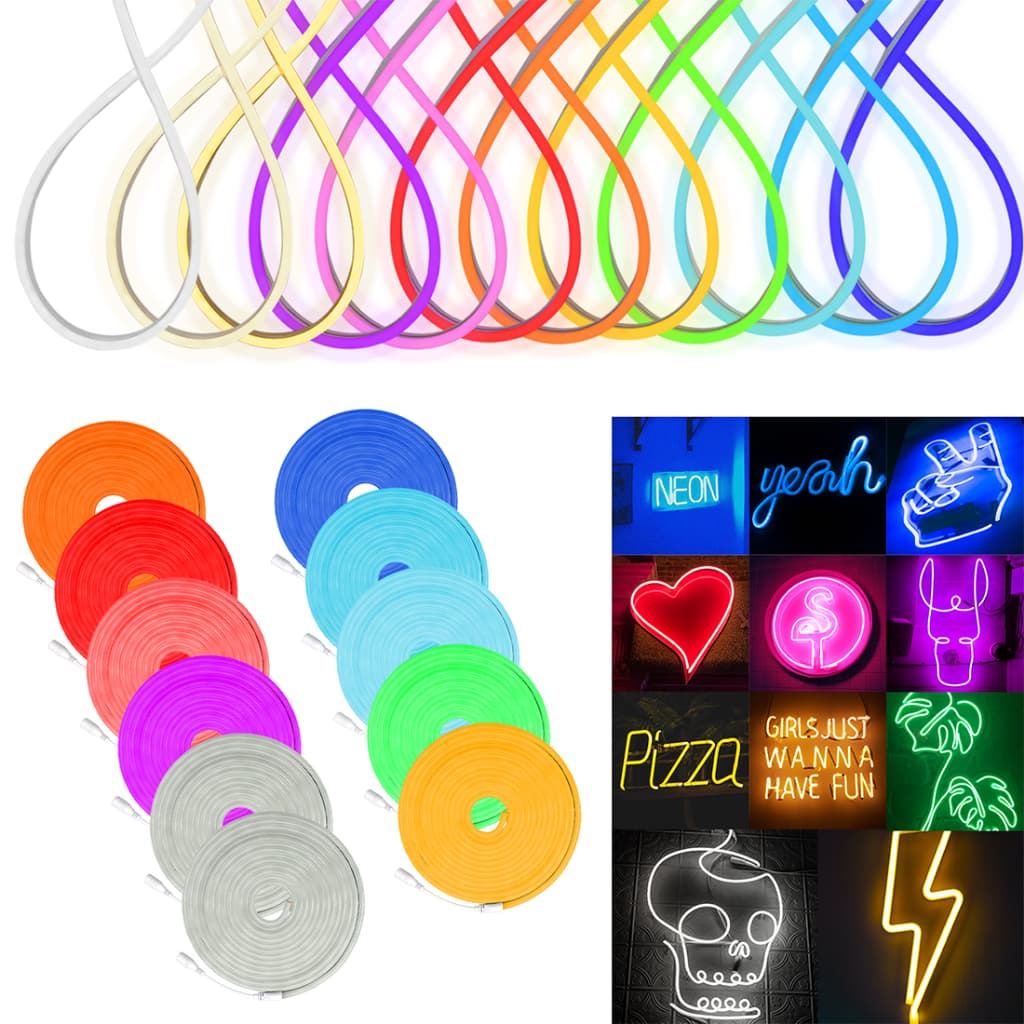 Fita Led Neon 5m 12v Corte 2,5cm Flexivel Alto Brilho