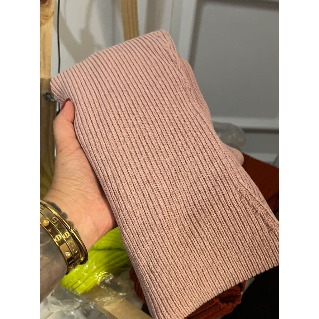 Macacão Feminino gola Lais tricot modal nude simplismente maravilhoso