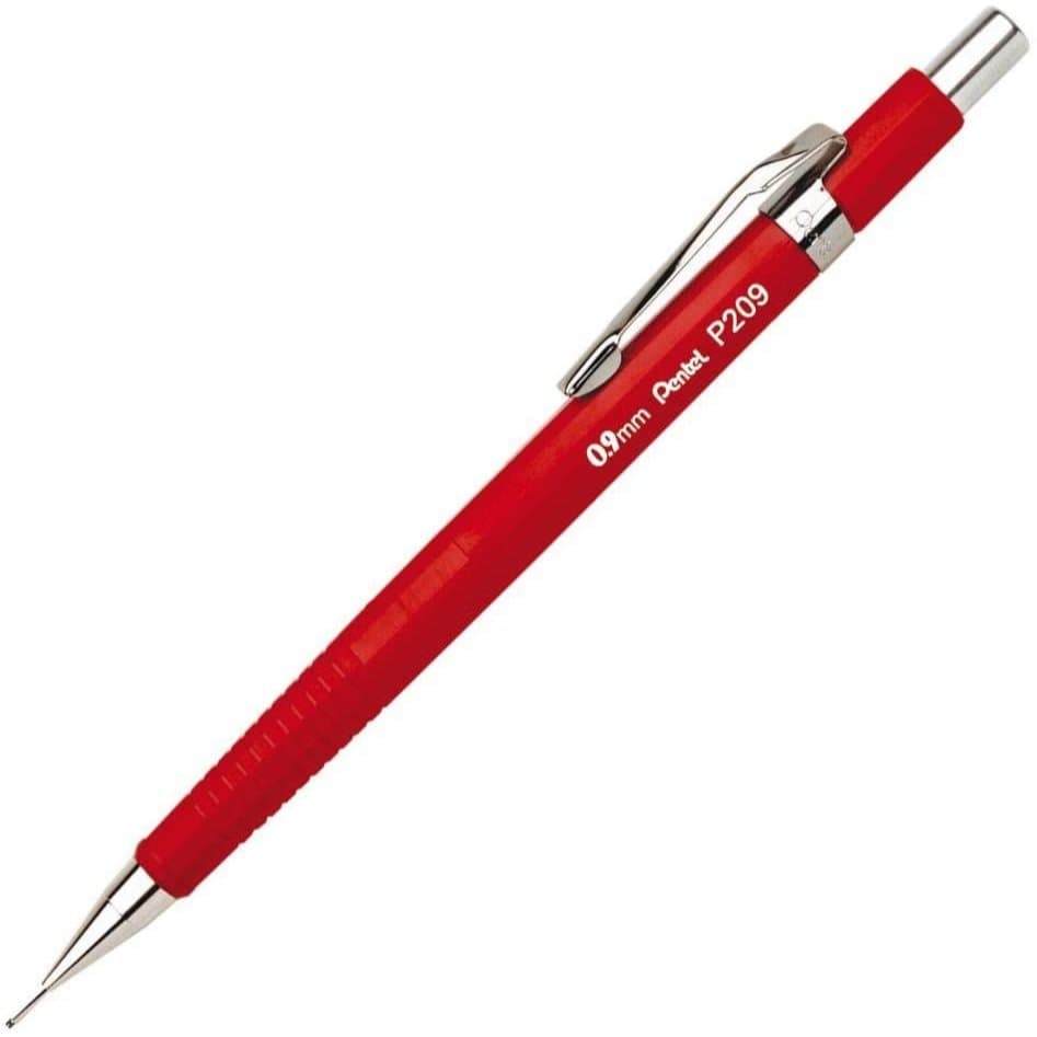 Lapiseira 0,9 Mm - Pentel P209 - Vermelho Vivo
