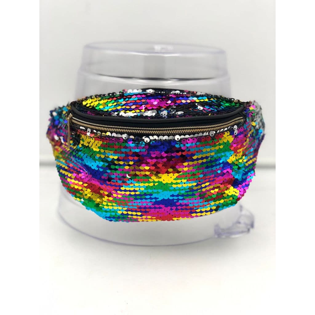 Pochete Colorida com Paetê. Pochete colorida para festa e carnaval