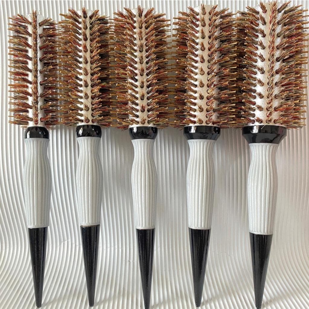 KIT 5 PCS Escovas de cabelo profissional cabeleireiro Cerdas de javali e nylon Borracha Estendida