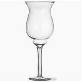 Vaso Decorativo Taça De Vidro Napoli 40cm