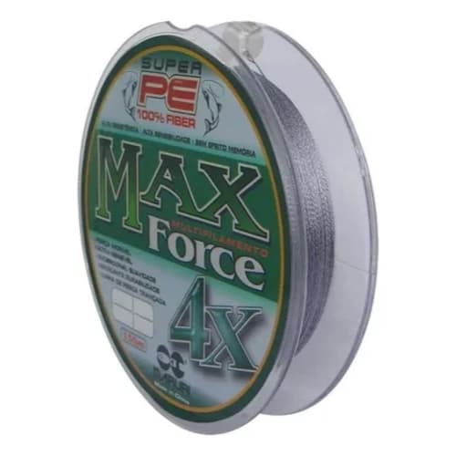 Linha de Pesca Multifilamento Max Force PE CINZA (4X 4 Fios) 100m