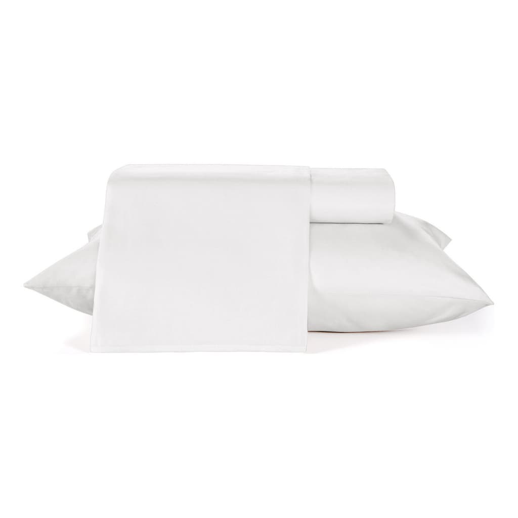 Jogo De Cama Liso Solteiro 100% Algodão 150 Fios 3 Pçs 160x250 Diamante Teka Cor Branco