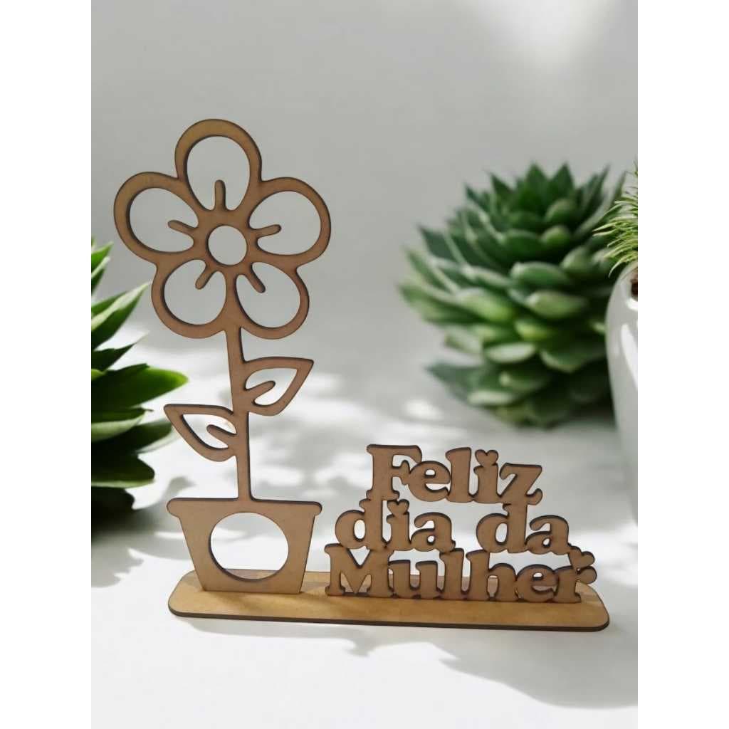 Kit com 36 Lembrancinha Porta bombom Feliz dia das Mulher mdf