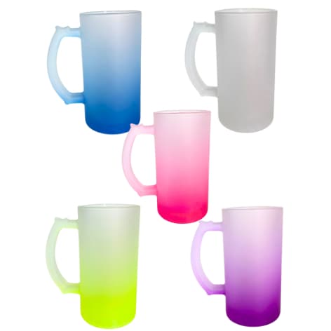 Canecas para Sublimação Chopp Vidro Jateada 475ml