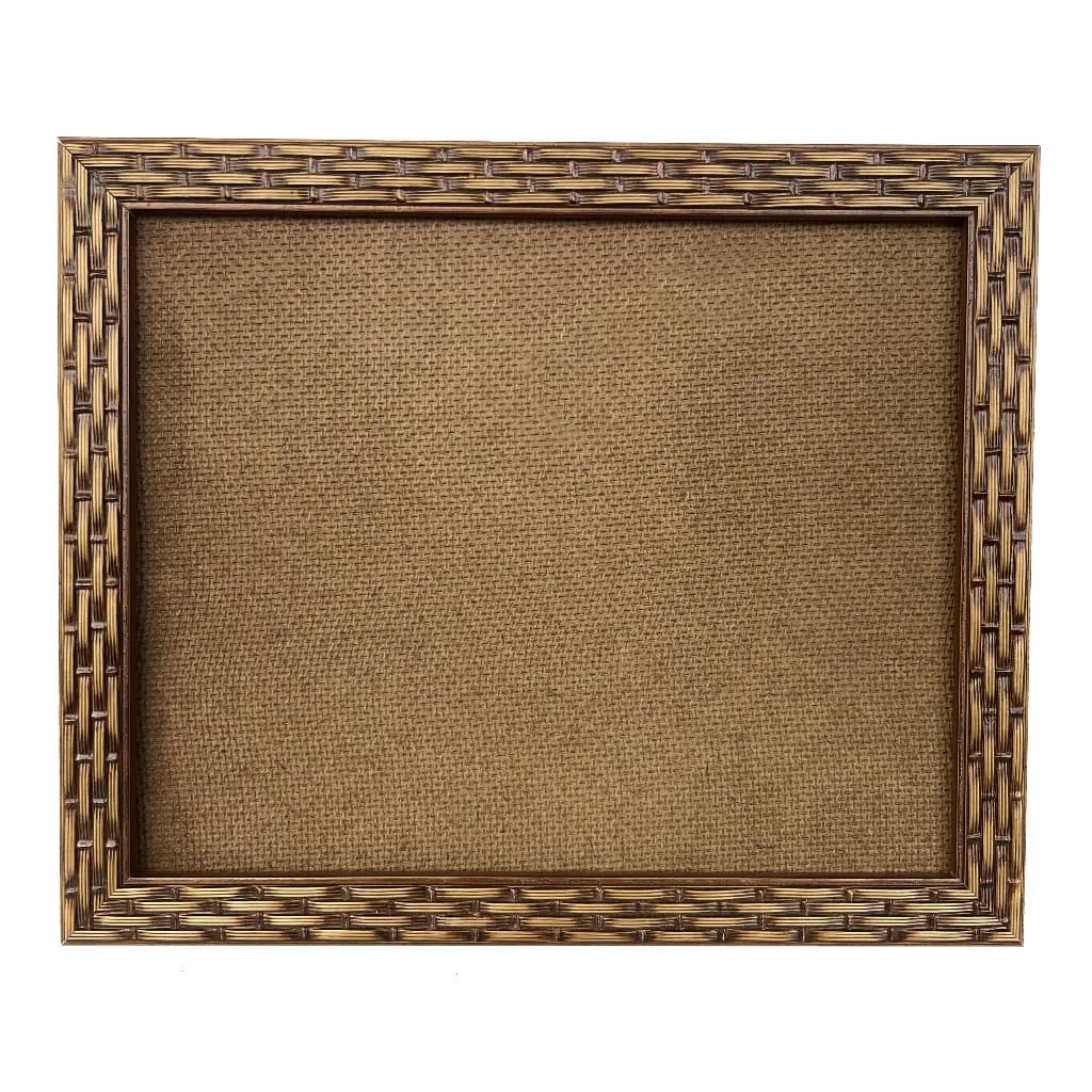 Moldura Porta Retrato 25x30 Trançado Dourado Vidro ou Acetato